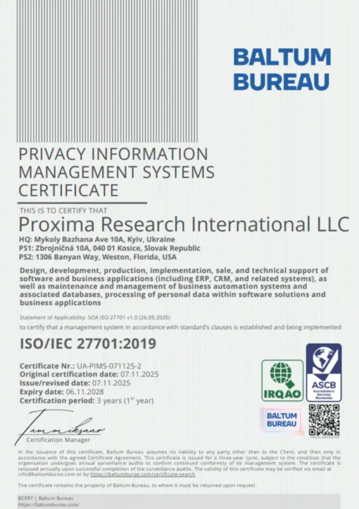 ISO/IEC 27701:2019